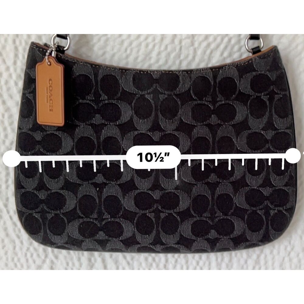 NWT Coach Penelope Shoulder Bag in Black Signature Denim - Picture 12 of 12